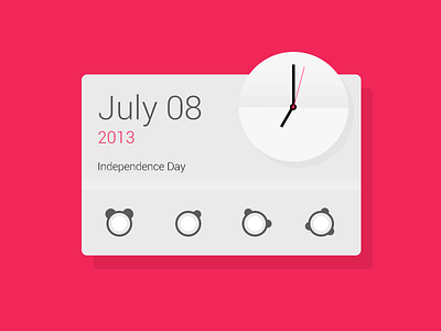 Plug In1 alarm apple calendar clock design flat icon ios7 iphone