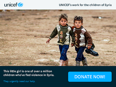 Unicef Banner banner button children design donate help kid syria unicef war