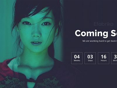 Efabrika Coming Soon coming soon design landing time twitter ui under construction web