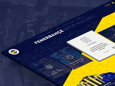 Fenerbahce SK Concept Design "futbol hover" concept darkblue design fenerbahce hover soccer sport ui web yellow