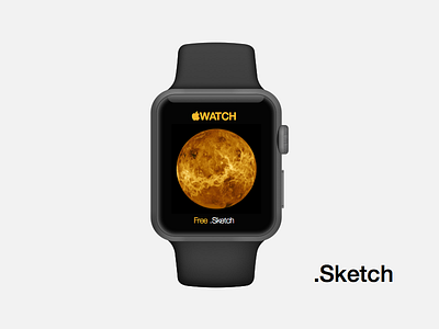 Apple Watch apple black grey iwatch mockup sketchapp space watch