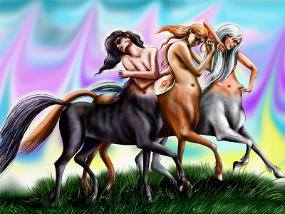 Women of the Centaurs. Mythology. branding design graphic design illustration