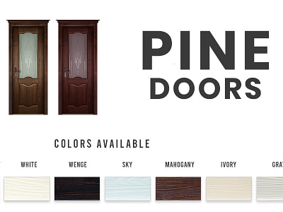 PINE DOORS - BANNER IMAGE branding design graphic design illustration website