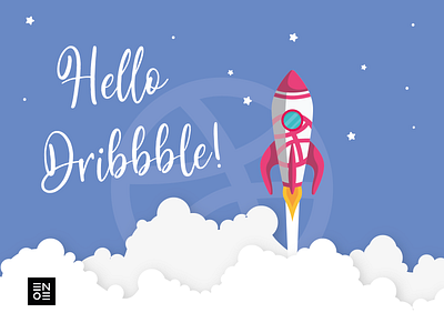 Hello Dribbble! art artwork debut debut shot design dribbble enoe first post first shot hello hello dribbble hello world hellodribbble illustration vector