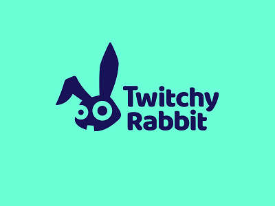 Twitchy Rabbit Logo animal brand design icon logo rabbit vibrant