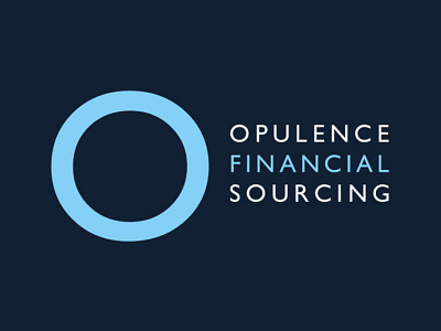 Opulence Logo black brand clean crisp design financial icon identity logo opulence white