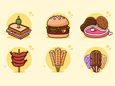 Food Icons - Company Party branding design food graphic design icons illustration vector