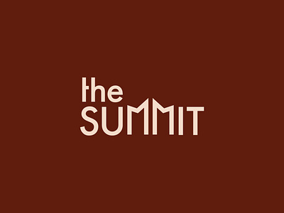 The Summit Logo branding clean concept crest flat futura identity logo logotype mountain peak summit typography