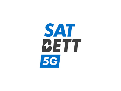 SATBETT 5G b bold bolt branding fast identity italic logo logotype mark phone satellite telecommunications telekom