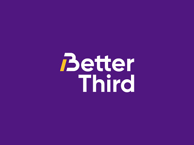Better Third 1 3 branding clever identity lettering logo logodesign logotype mark minimalist modern one three