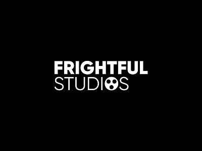 Frightful Studios branding cameram dark face film fright halloween identity logo logotype mark movie night roll scary shocked spooky wow