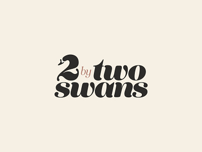 Two swans 2 animal beak bird branding goose identity logo logotype mark neck swan tenez two