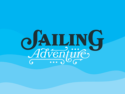 Sailing Adventure Design adventure blue boat branding captain identity logo logotype ocean sailing sea waves