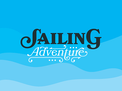 Sailing Adventure Design adventure blue boat branding captain identity logo logotype ocean sailing sea waves