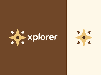Explorer Logo arrow branding brown compass east explore explorer identity logo north path south travel trip west