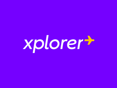 Xplorer Logo airplane branding cruise explore flight fly identity logo logotype plane travel wings