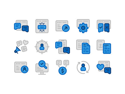 Digital Marketing and SEO Icon Pack chat icon pack icon set icons marketing message newsletter online seo speech bubble