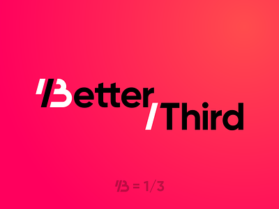 Better Third Logo better branding clever fraction identity logo mark smart third