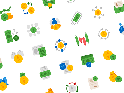 Investing and Finance Icons currency finance icon iconography iconpack icons iconset investing library money pack set