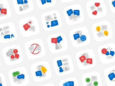 Chat and Communication Icon Pack chat communication conversation discussion icon pack iconography icons like notification react set speech bubble texting