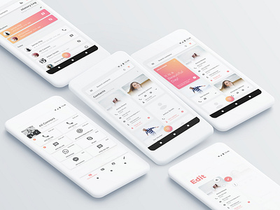 Clean Contact Manager android app clean contact manager contacts flat gradient material design 2 mobile mobile app phone pinterest tiles ui white