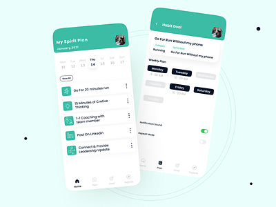 Goal Management app design graphic design ui ux