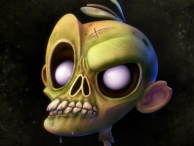 The Zombie King 3d cartoon character creature king monster sculpt vray zbrush zombie
