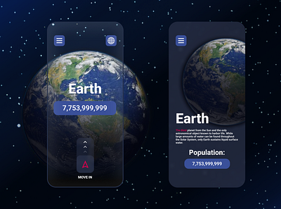 SPACE EX app design ui