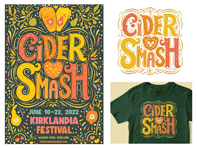 Cider Festival Logo & Poster alcohol branding design hand drawn illustration lettering logo logotype typography vector