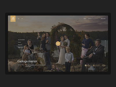 Ladoga Manor clean desktop estate fullscreen interface ladoga minimal promo ui ux web website