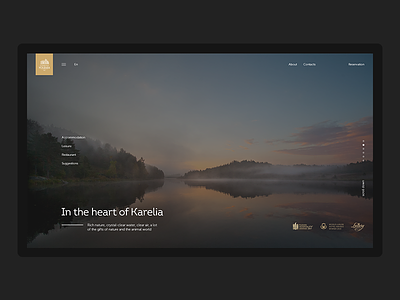 Ladoga Manor clean desktop estate fullscreen interface ladoga minimal promo ui ux web website