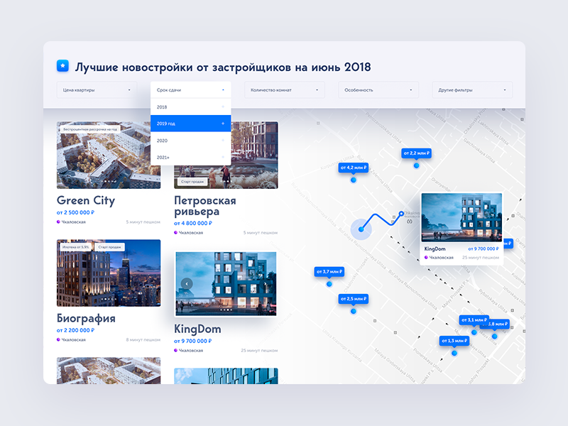 Platform for finding apartments by Oleg Maslov on Dribbble