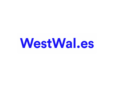 First draft of text based logo circular domain logo royal blue text wales