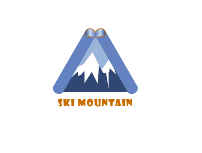 ski mountain logo branding design graphic design illustration logo typography vector