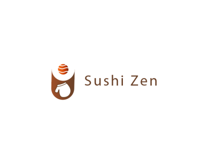 Sushi Zen Logo branding design graphic design illustration logo typography vector