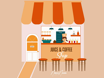 JUICE & COFFEE ILLUSTRATION adobe illustrator design drawing graphic design illustrations shop shop illustrations vector