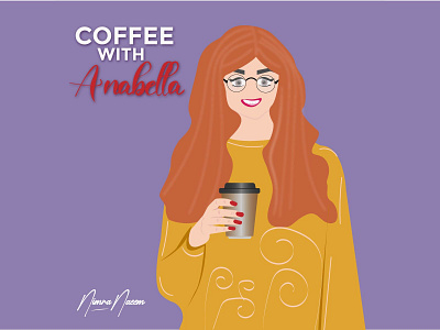 Illustration of a Girl holding coffee adobe illustrator branding custom portrait de design drawing flat illustration graphic design illustration logo portrait sketch vector