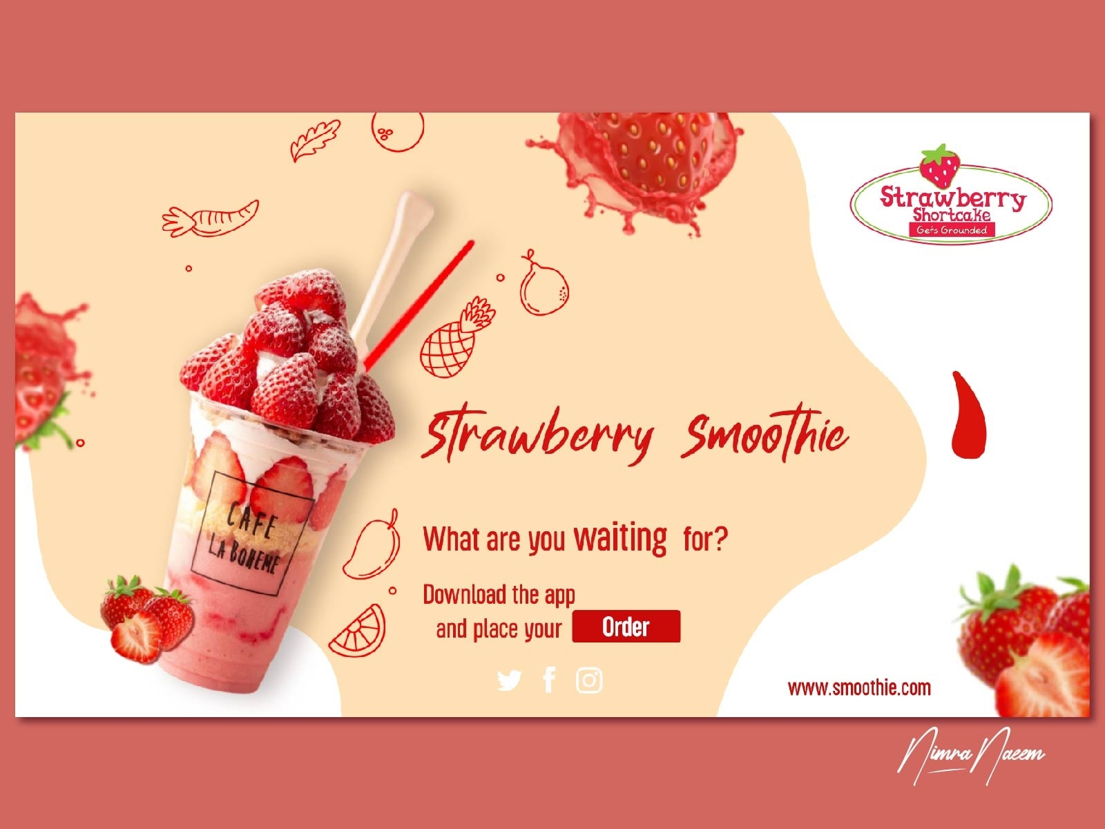 SMOOTHIE LANDING PAGE DESIGN by Nimra Naeem on Dribbble