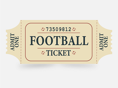 Retro football ticket