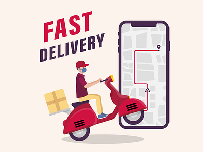 Fast delivery delivery design digital fast graphic design illustration online
