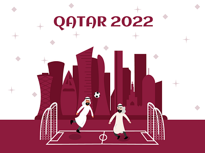 World cup 2022 qatar 2022 cup design digital football graphic design illustration qatar sport vector