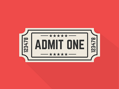 Admit one design graphic design illustration ticket vector