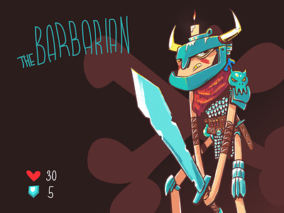 The Barbarian - boardgame card