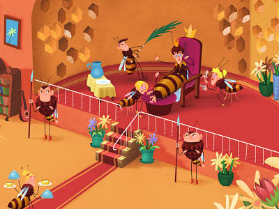 A bug hotel - book illustration