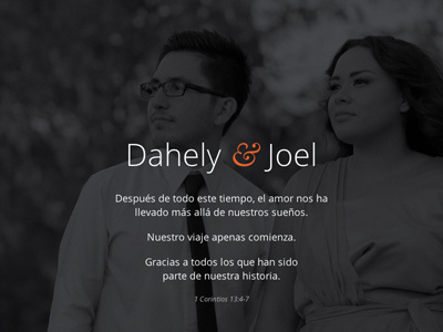 Dahely & Joel design love website