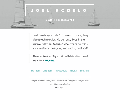 Personal Site Redesign animation css3 redesign ui website