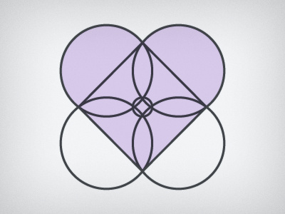 Heart circles heart lines shapes vector