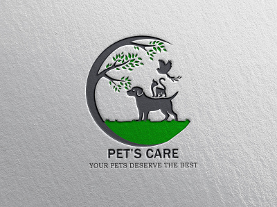 Pet care natural logo animal attractive design flat graphic design logo logo design minimalist modern natural outstanding pet logo unique