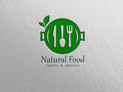 Natural Food logo attractive design flat food food logo graphic design logo logo design minimalist modern resturant