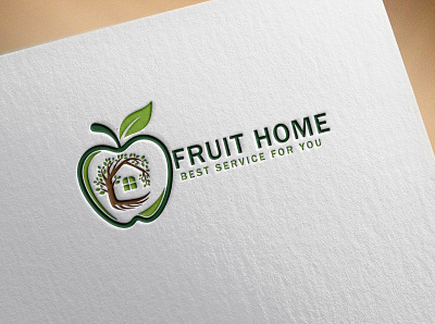 Fruit Home attractive custom design flat graphic design home logo logo design minimalist modern natural